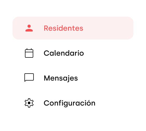 Lista de funcionalidades de la aplicación