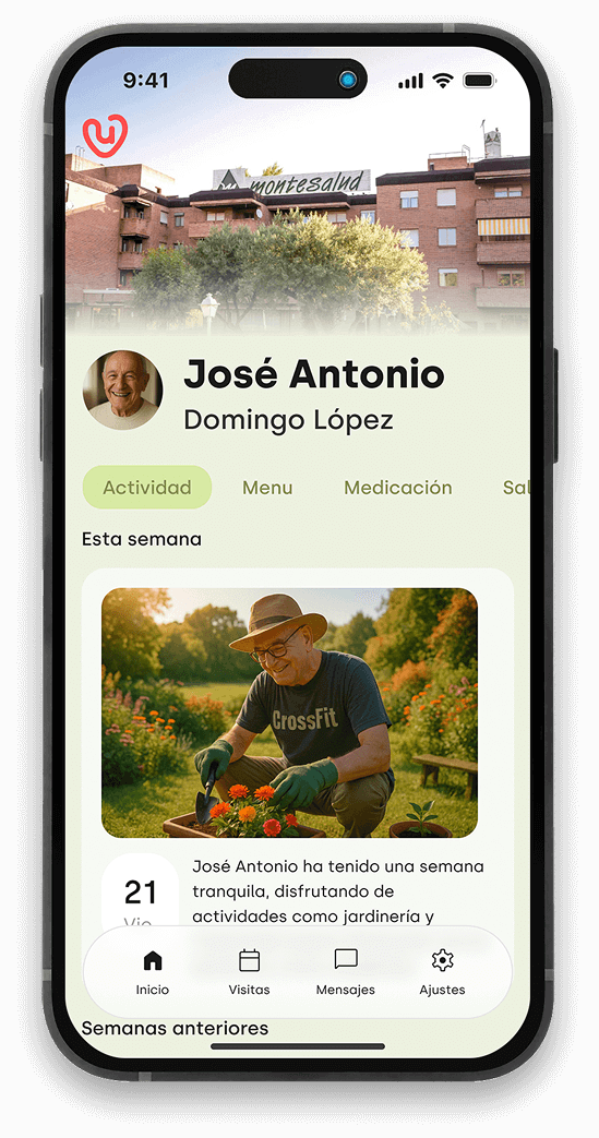 Teléfono móvil mostrando la aplicación UniRes